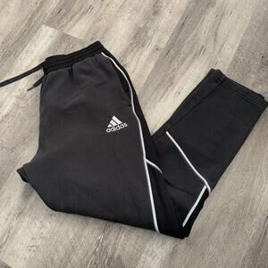 Adidas Mens Large Q4 Fleece Tapered Pants Run Black Jogger GYM Sweatpants HL6912